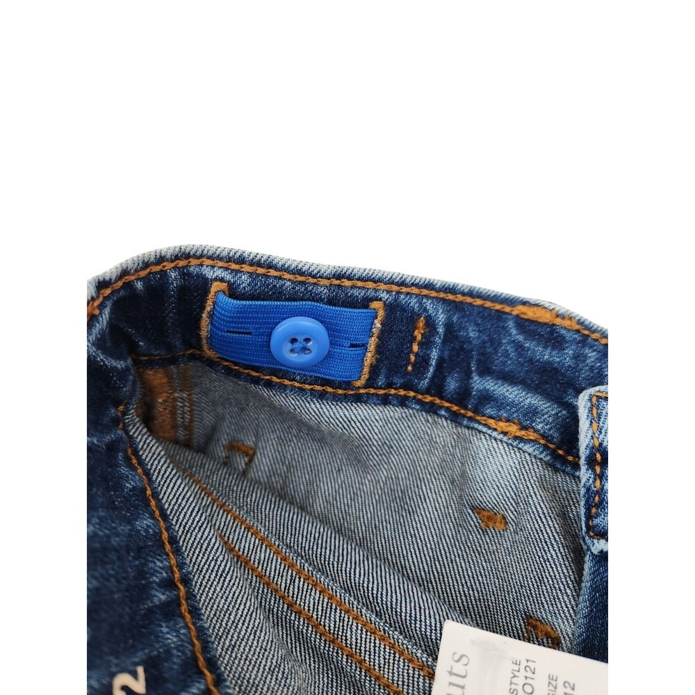 Crewcuts Girls 12 Straight Leg Jeans Adjustable Waist Medium Wash NWT - Picture 8 of 9